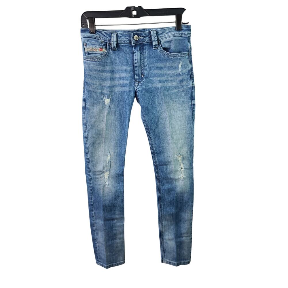 Diesel Blue Denim Distress Jeans Mid Rise 12 Y 28